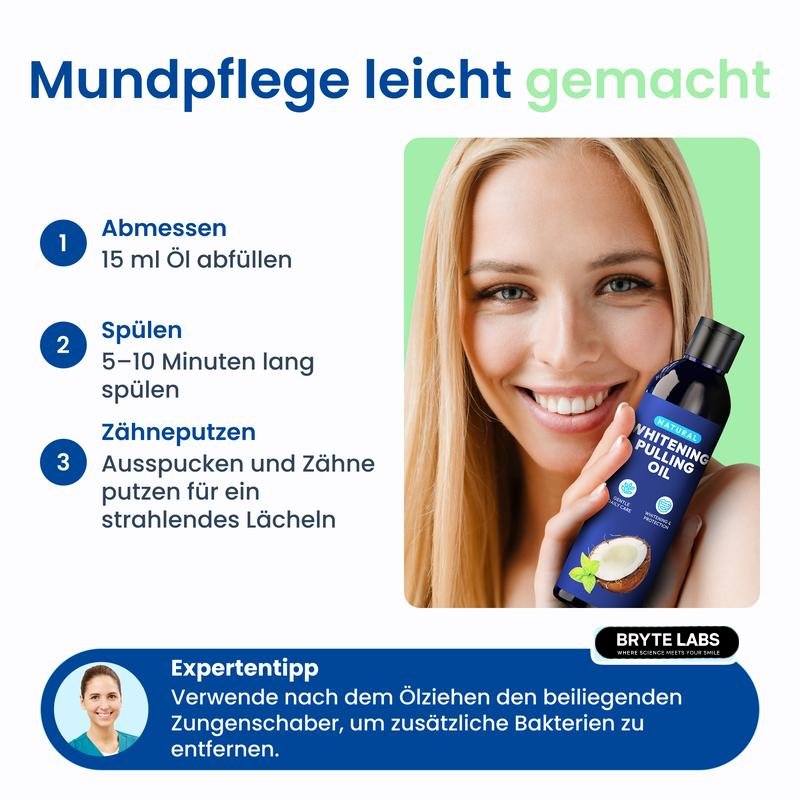 Zahnaufhellendes Ölziehen