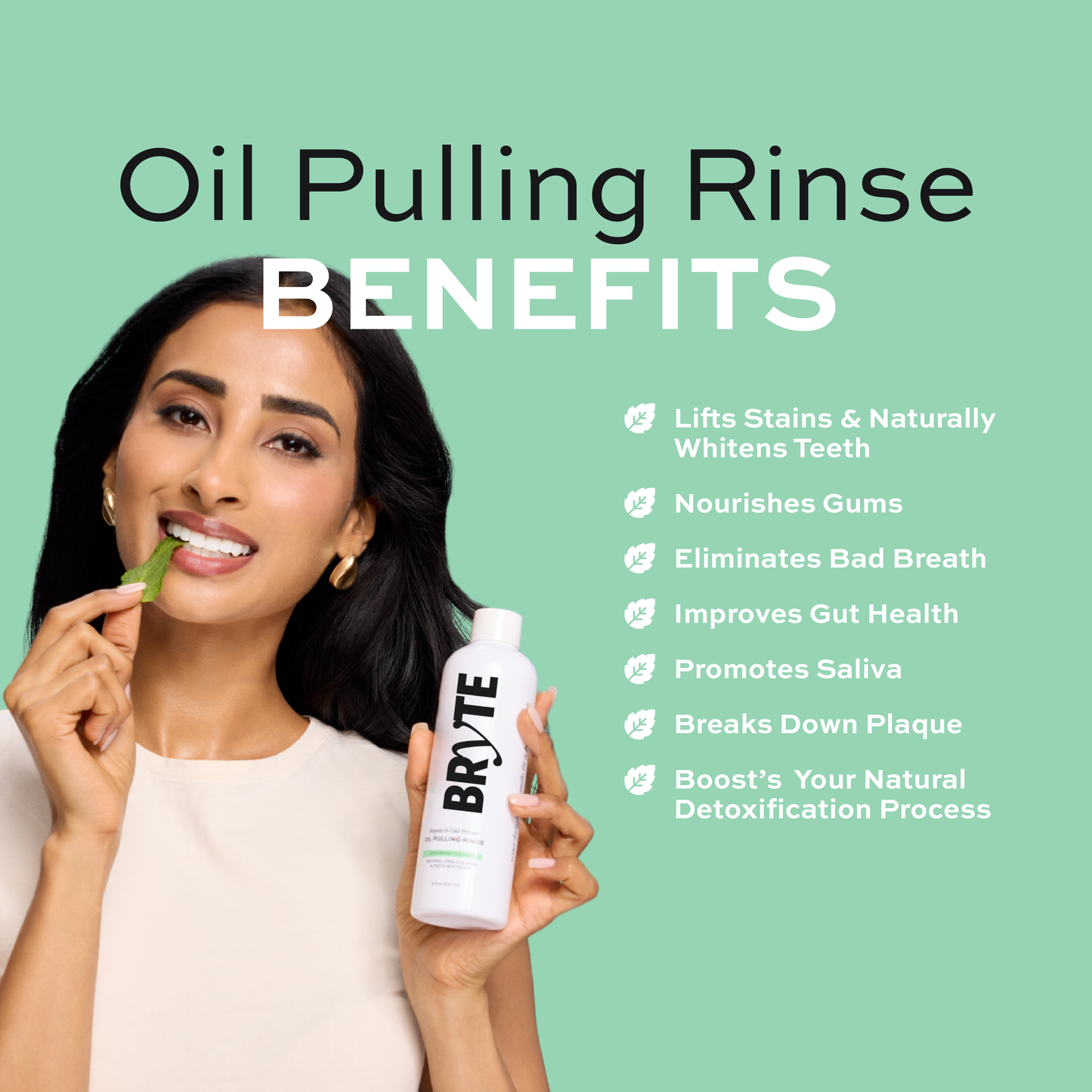 Spearmint Oil Pulling Rinse